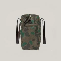 FILSON WAXED RUGGED TWILL TOTE BAG WITH ZIPPER - DARK WAX SHRUB CAMO -BARBOUR shop Filson Tote Bag With Zipper Waxed Rugged Twill Dark Shrub 123 1024x1024@2x