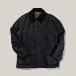 BARBOUR ASHBY WAXED JACKET - NAVY