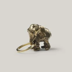 TENDER WHITE BRONZE ELEPHANT KEYRING
