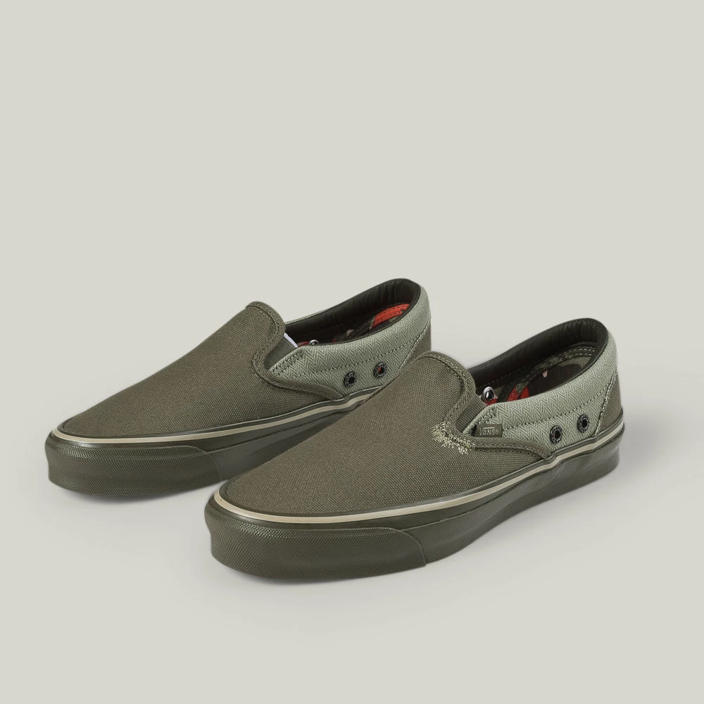 VANS VAULT X NIGEL CABOURN OG CLASSIC SLIP-ON LX - USMC ARMY MIX 3 VANS VAULT X NIGEL CABOURN OG CLASSIC SLIP-ON LX - USMC ARMY MIX
